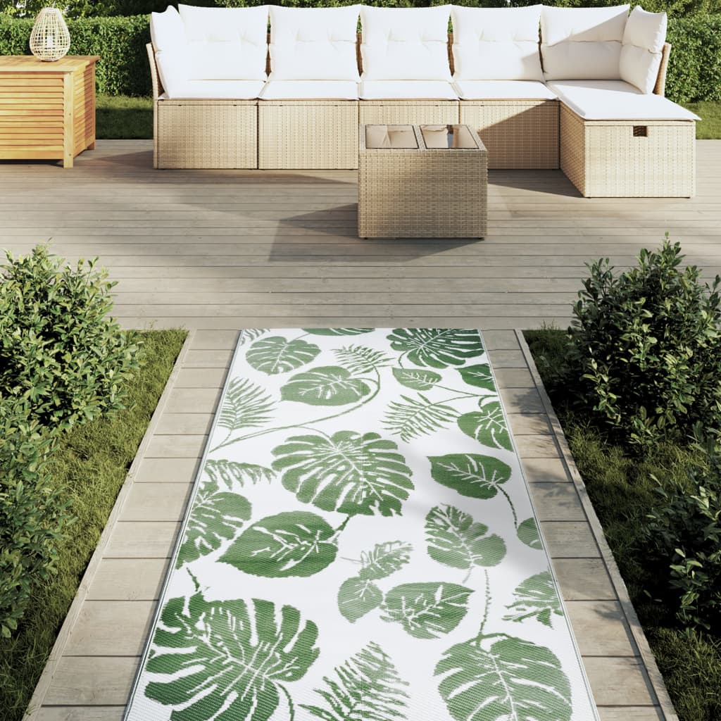 vidaXL Buitenkleed ARAKIL 80x250 cm polypropeen groen