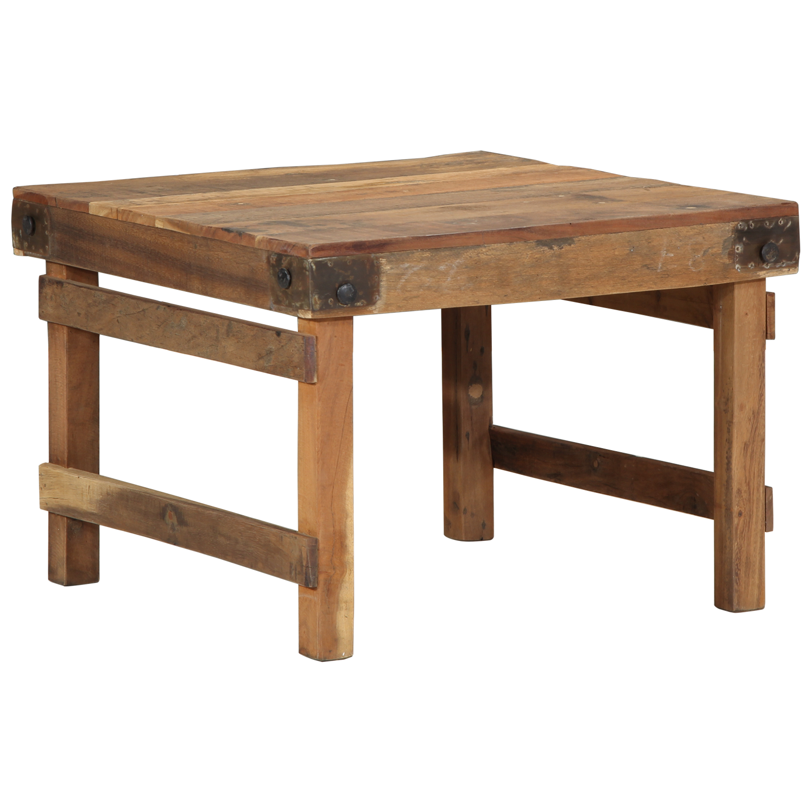 vidaXL Koffietafel 55x60x40 cm van Massief Gerecycled Hout