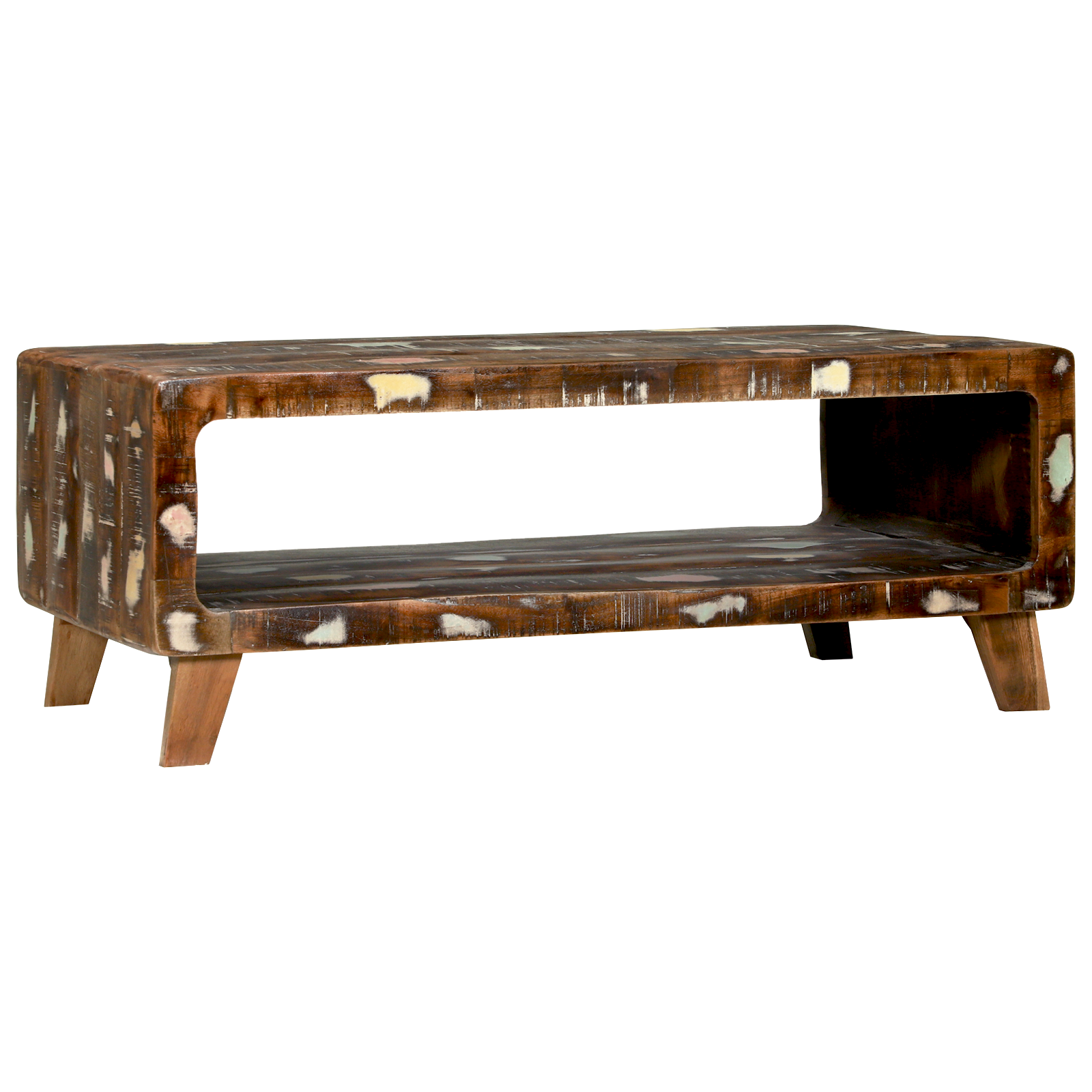 vidaXL Salontafel 90x50x35 cm van massief gerecycled hout