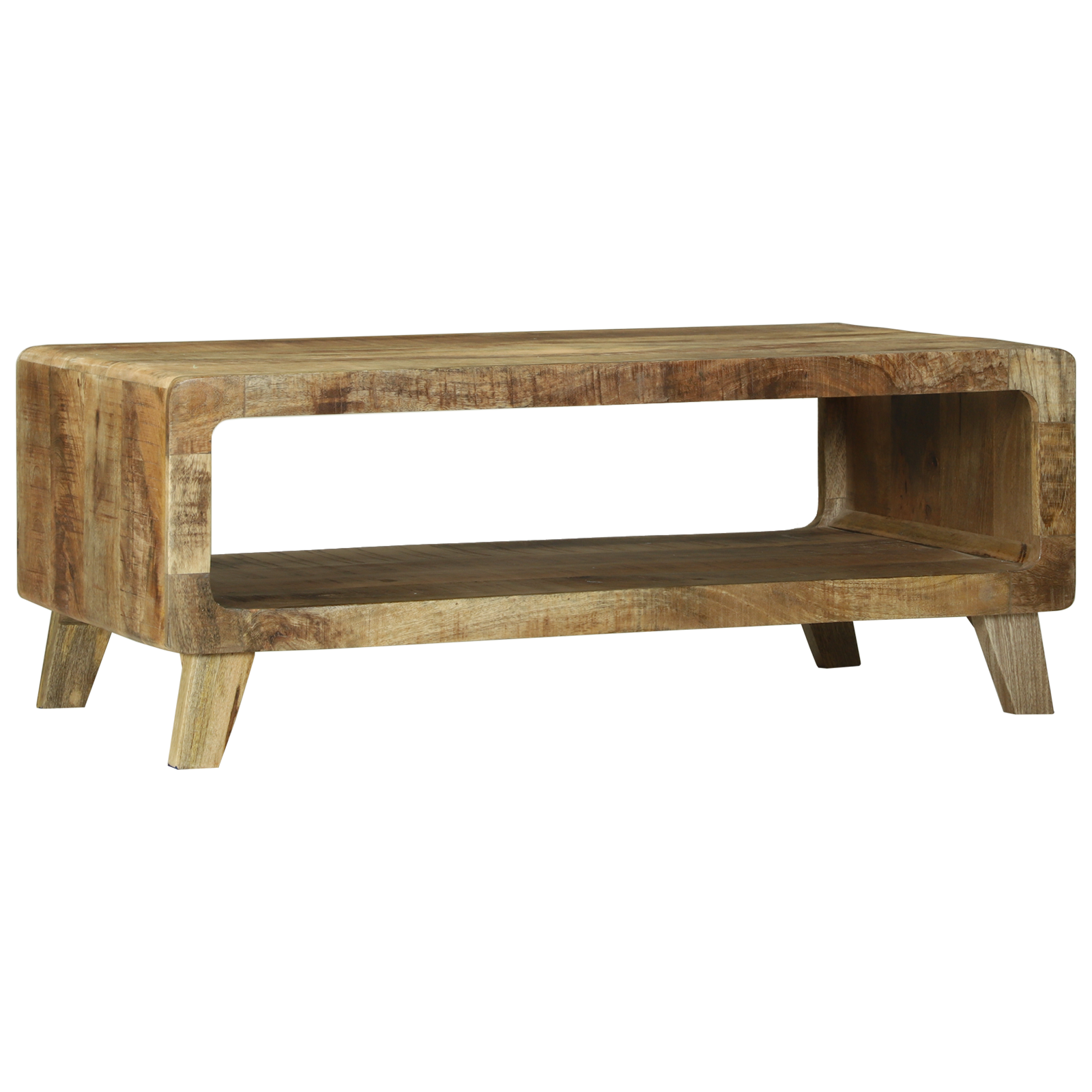 vidaXL Salontafel 90x50x35 cm Massief Ruw Mango Hout