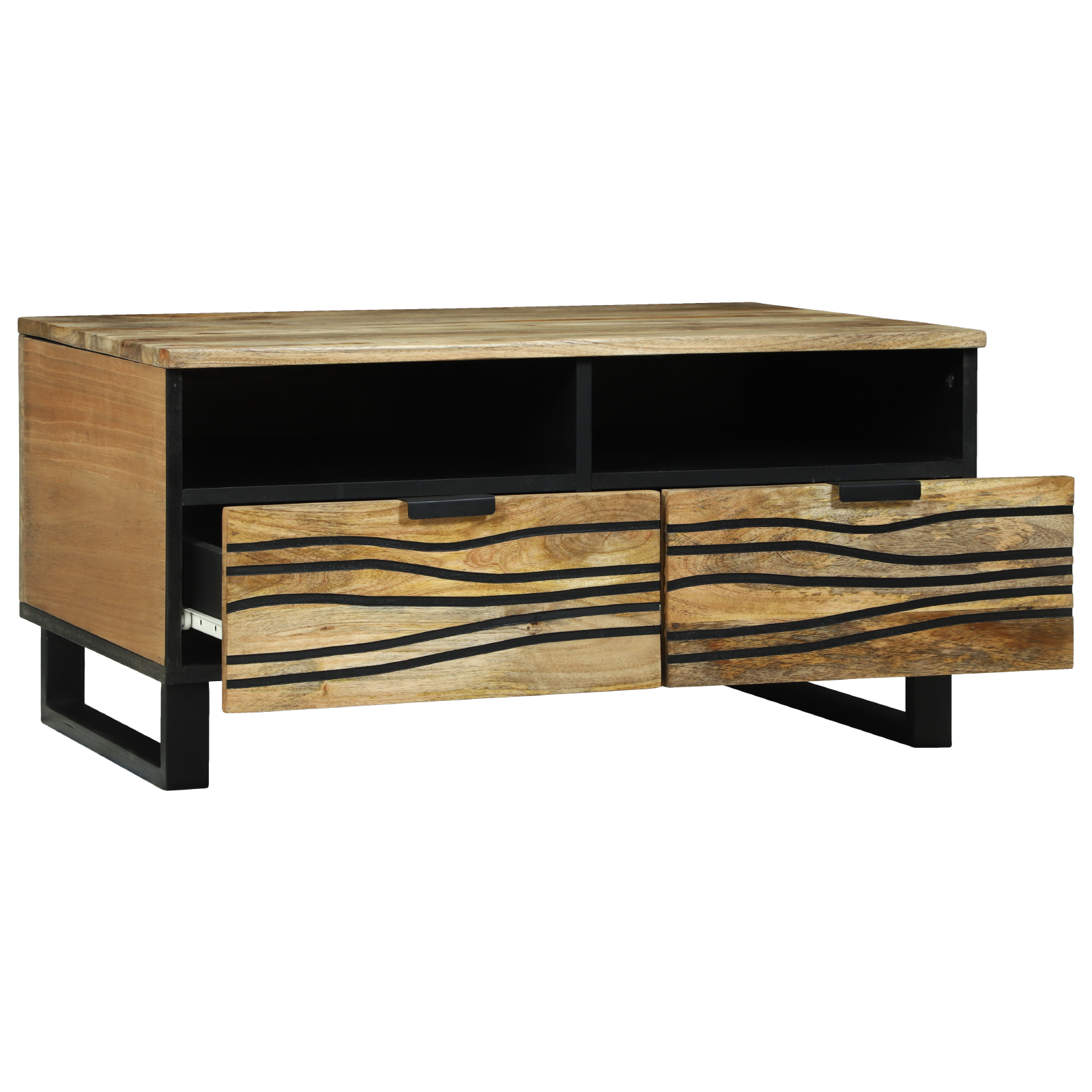 vidaXL Salontafel - 80 x 54 x 40 cm - Massief Mango Hout