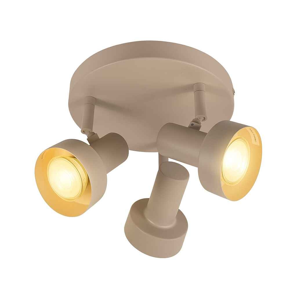 Freelight Spot Lunata 3 lichts Ø 20 cm beige