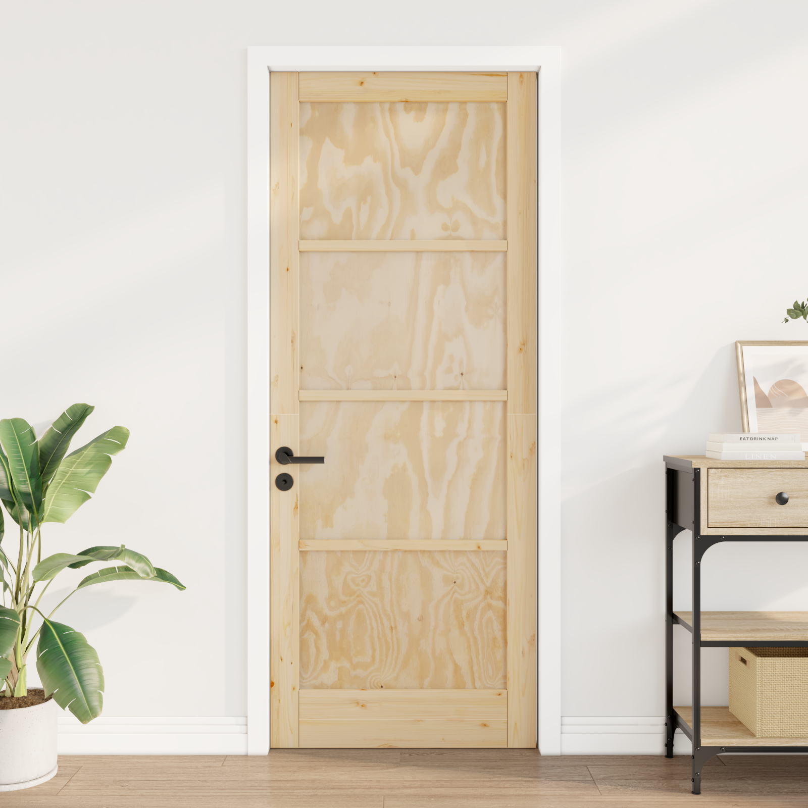 vidaXL Interne Deur 'ORKDAL'83x211x4 cm Massief Hout van Dennenhout
