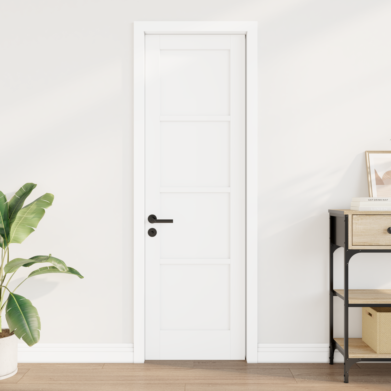 vidaXL Interne Deur 'ORKDAL'Wit 61x198,5x4 cm Massief Hout Vuren
