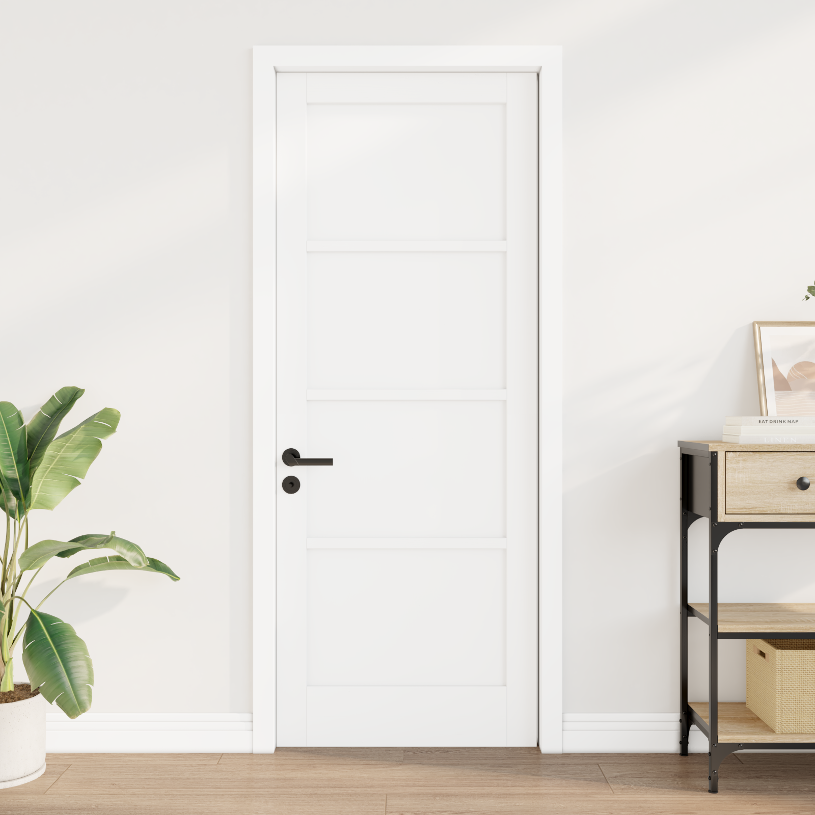 vidaXL Interieurdeur 'ORKDAL'Wit 78x202x4 cm Massief Vurenhout