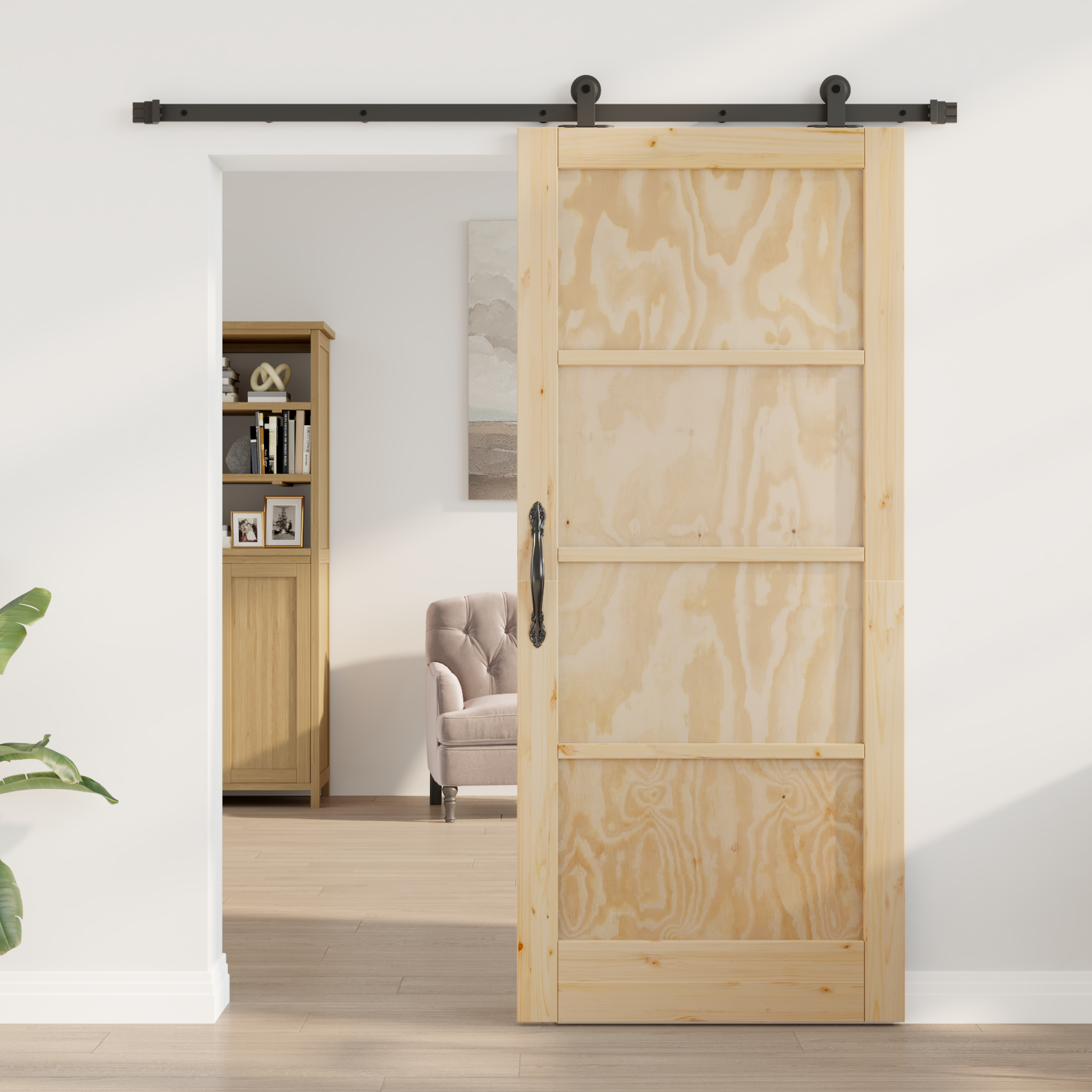 vidaXL Schuifdeur met Hardware Set 86x198,5 cm Massief Hout