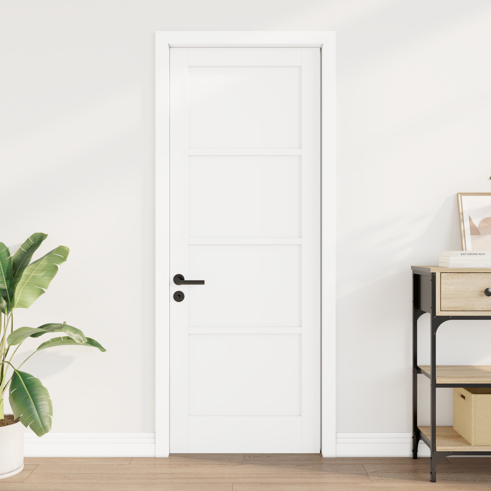 vidaXL Binnen deur 'ORKDAL'Wit 73,5x198,5x4 cm Massief houten dennenhout
