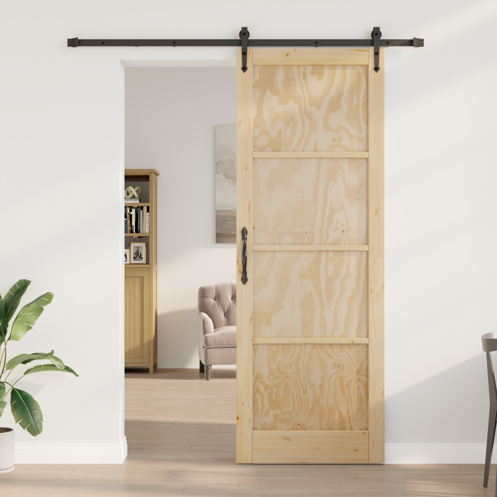 vidaXL Schuifdeur met Hardware Set 83x232 cm Massief Hout