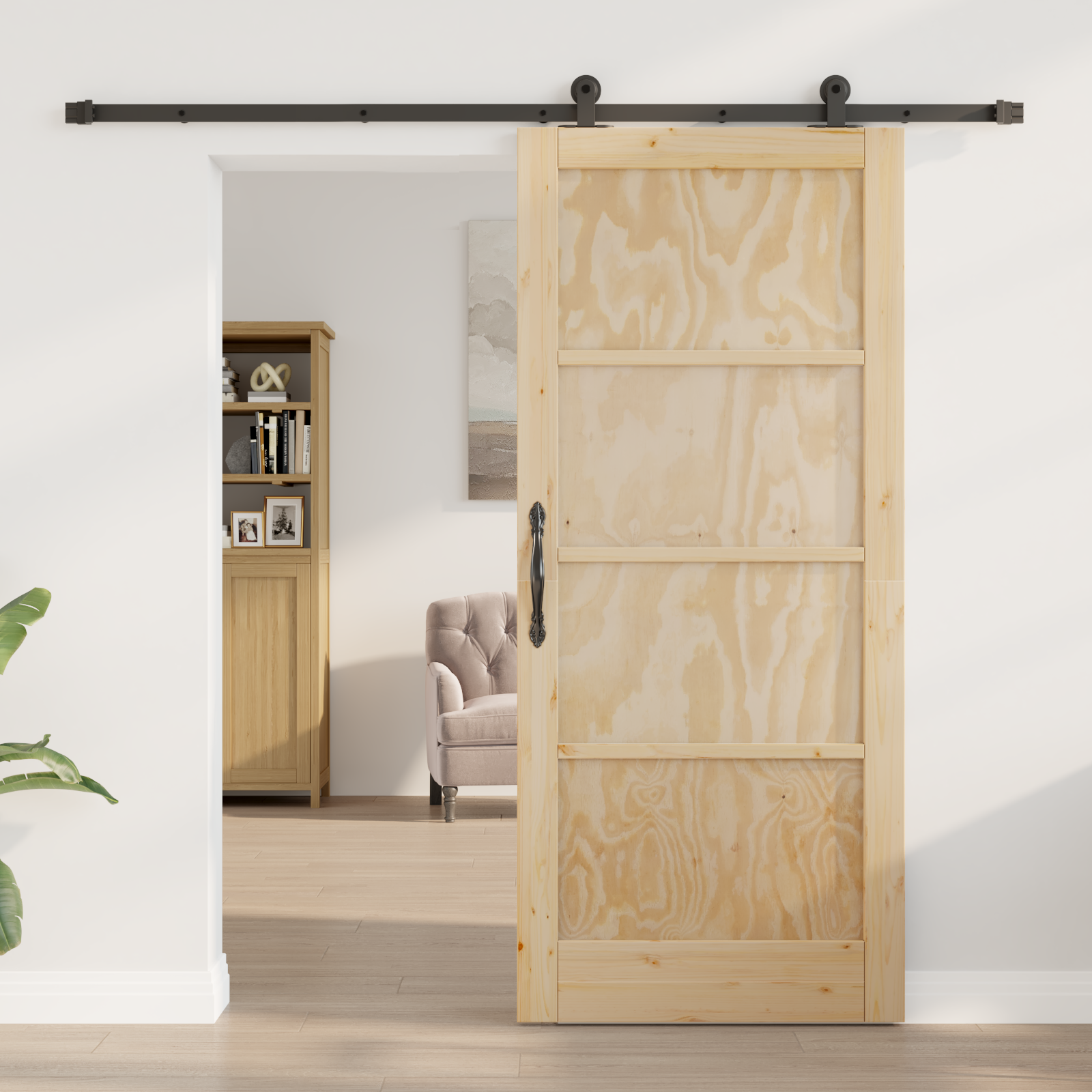 vidaXL Schuifdeur met Hardware Set ORKDAL Massief Hout Vuren