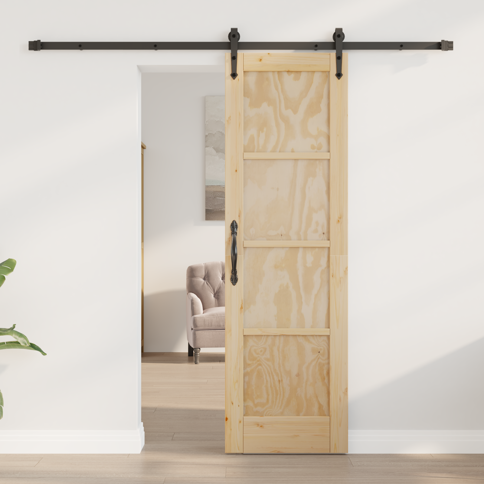vidaXL Schuifdeur met Hardware Set 'ORKDAL'Massief Hout