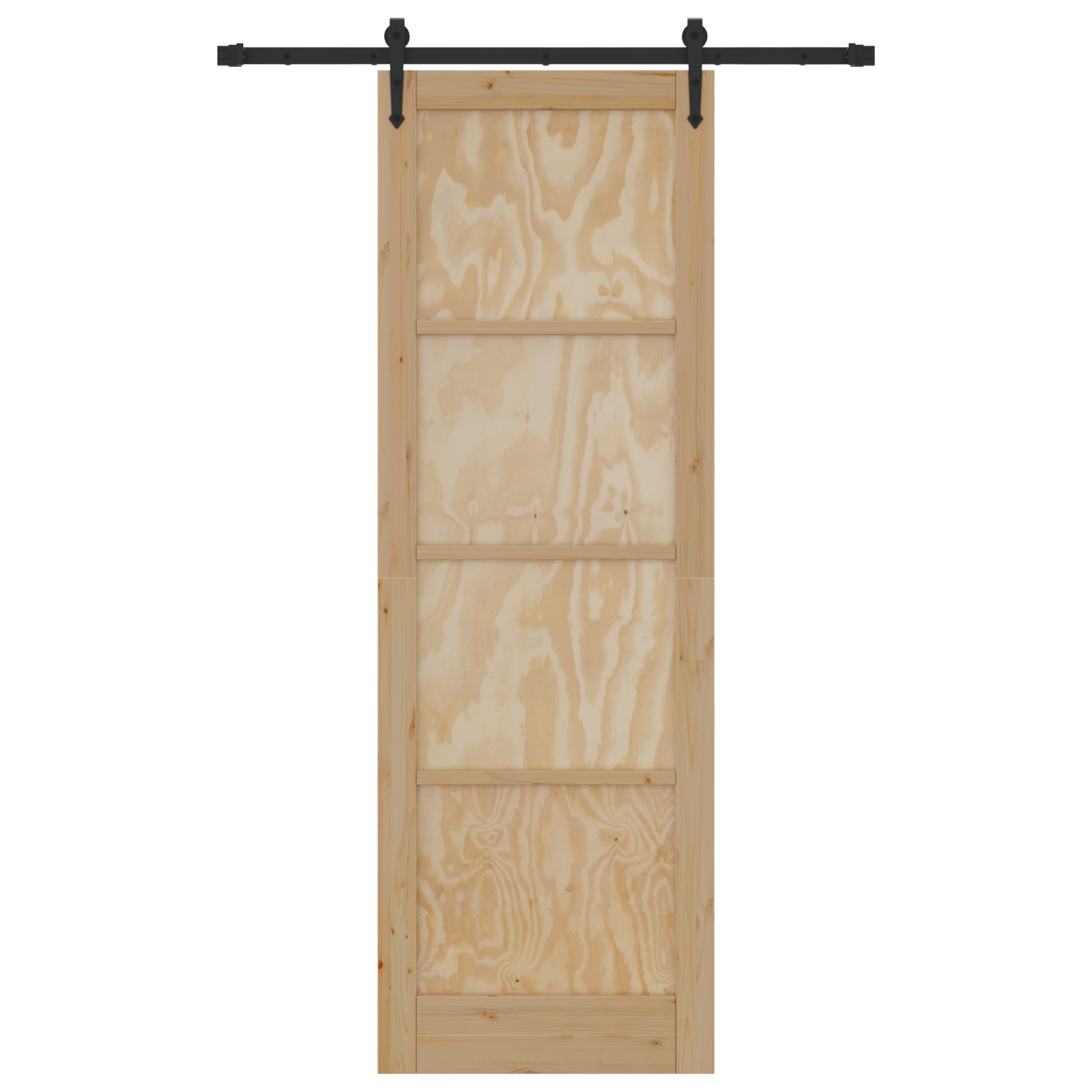 vidaXL Schuifdeur met Hardware Set 'ORKDAL'Van Massief Vurenhout