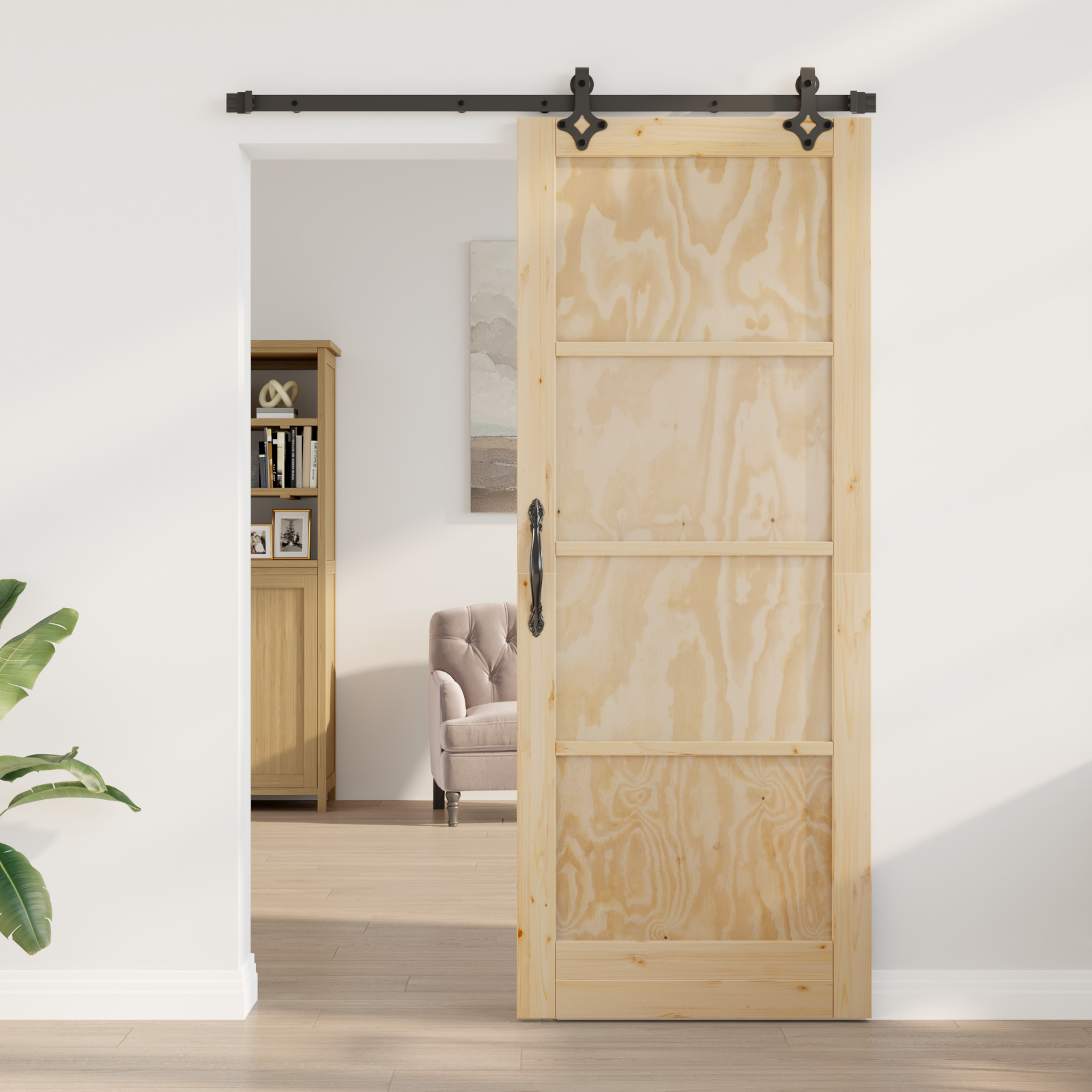 vidaXL Schuifdeur met Hardware Set 'ORKDAL'Massief Hout