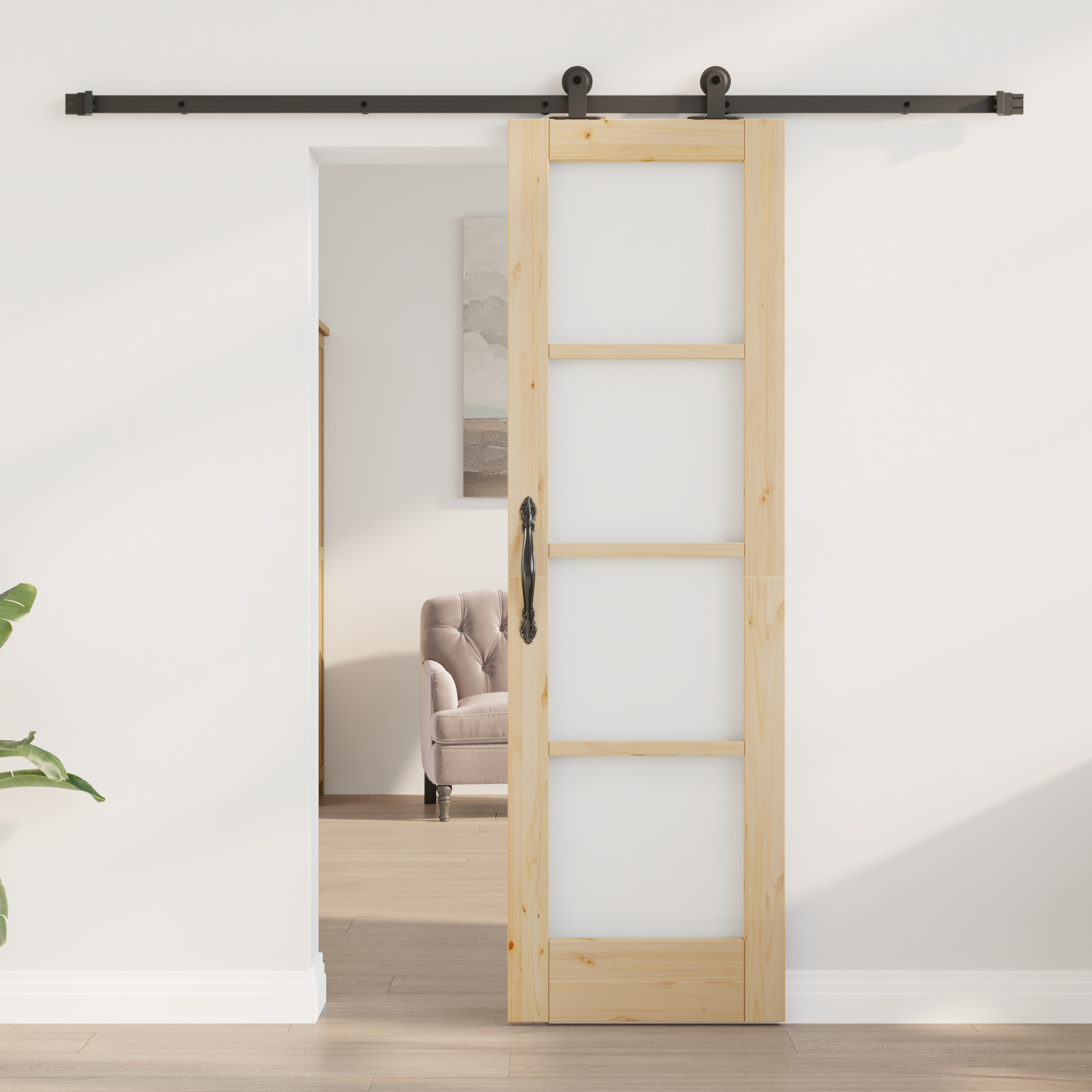 vidaXL Schuifdeur met Bevestigingsset ORKDAL 61x198,5 cm