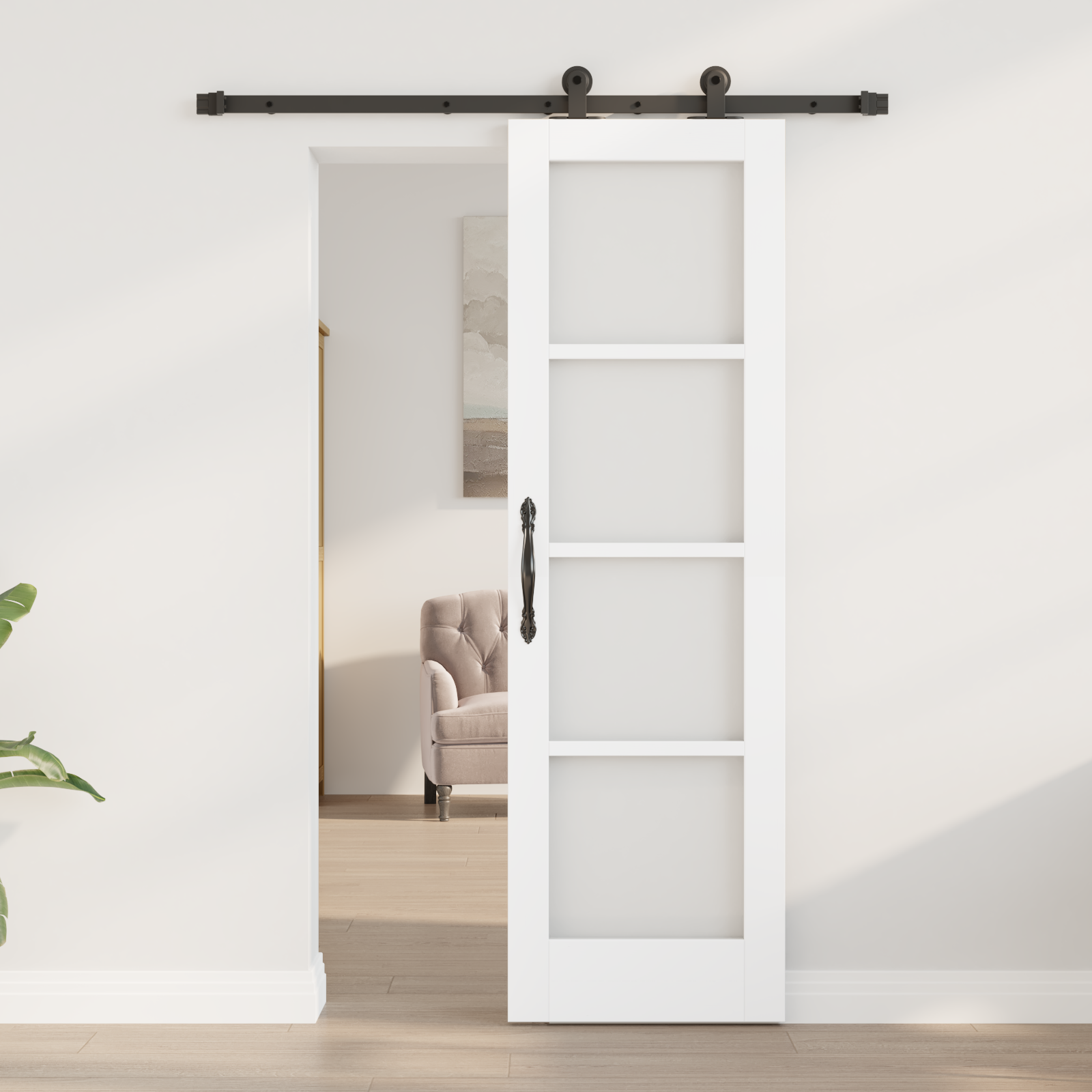 vidaXL Schuifdeur met Hardware Set ORKDAL Wit 61x198,5 cm