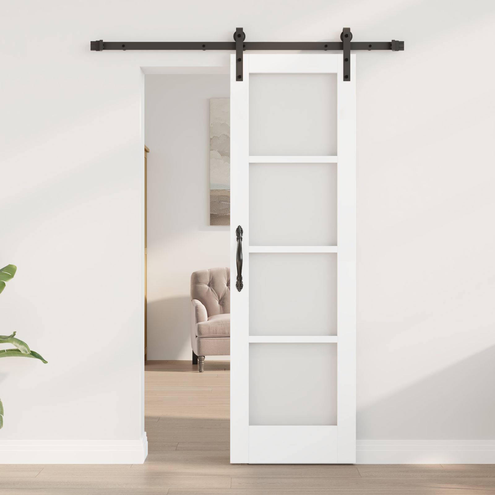 vidaXL Schuifdeur met Hardware Set 'ORKDAL'Wit 61x198,5 cm
