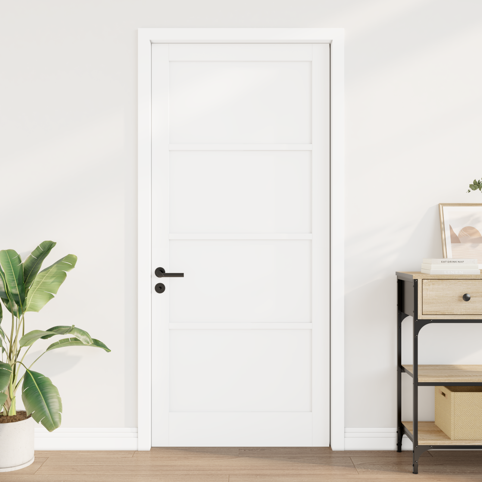 vidaXL Interne Deur 'ORKDAL'Wit 93x211x4 cm Massief Houten Vuren