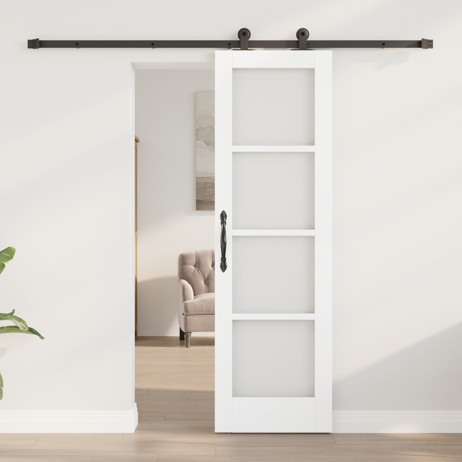 vidaXL Schuifdeur met Hardware Set ORKDAL Wit 61x198,5 cm
