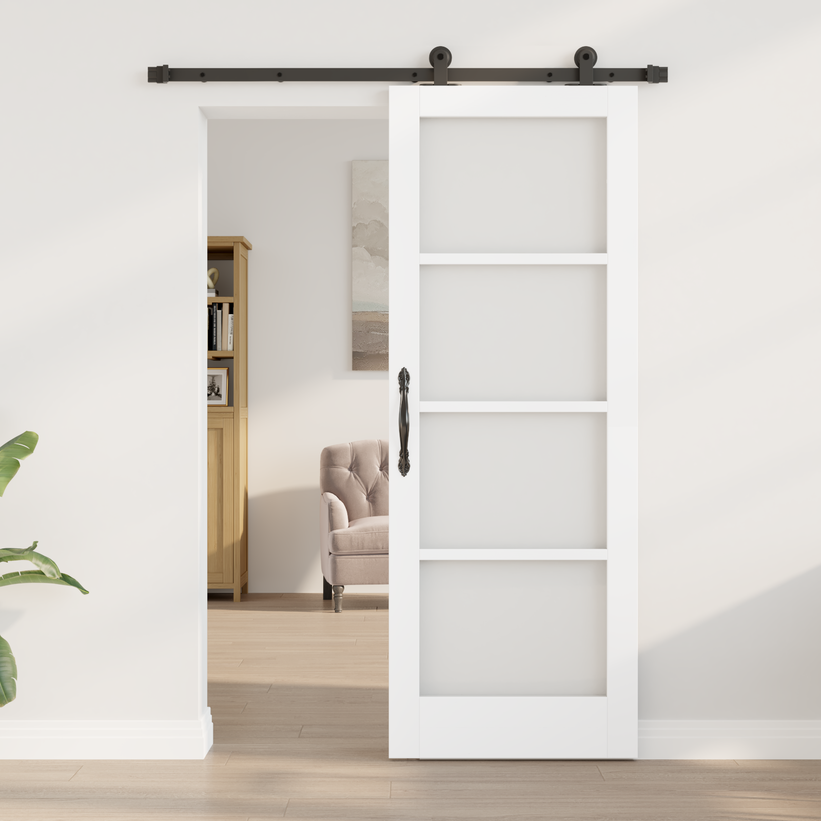 vidaXL Schuifdeur met Bevestigingsset 'ORKDAL'Wit 73,5 x 198,5 cm
