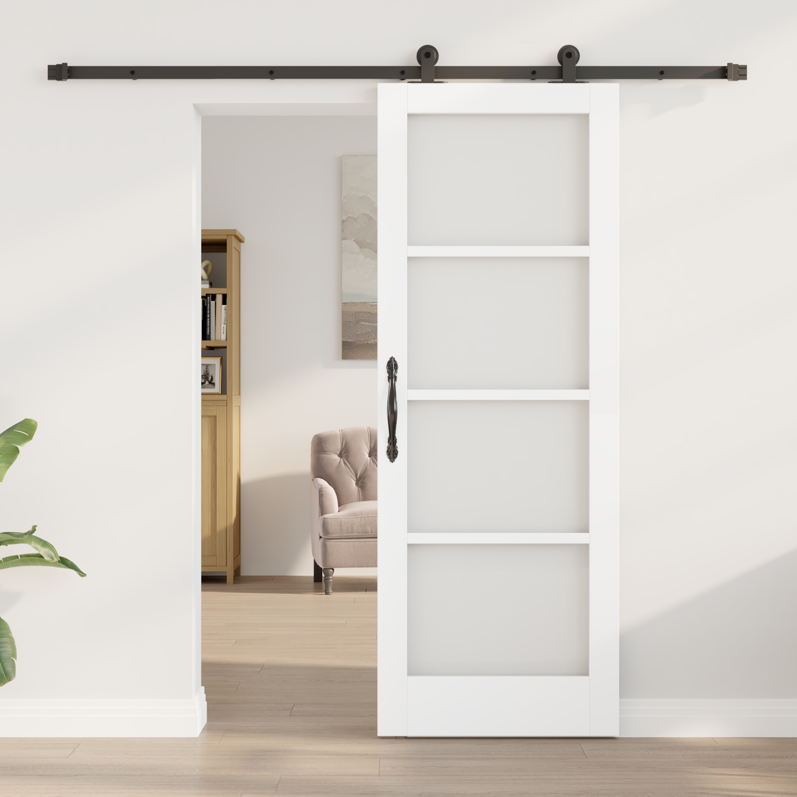 vidaXL Schuifdeur met Hardware Set ORKDAL Wit 73.5x198.5 cm