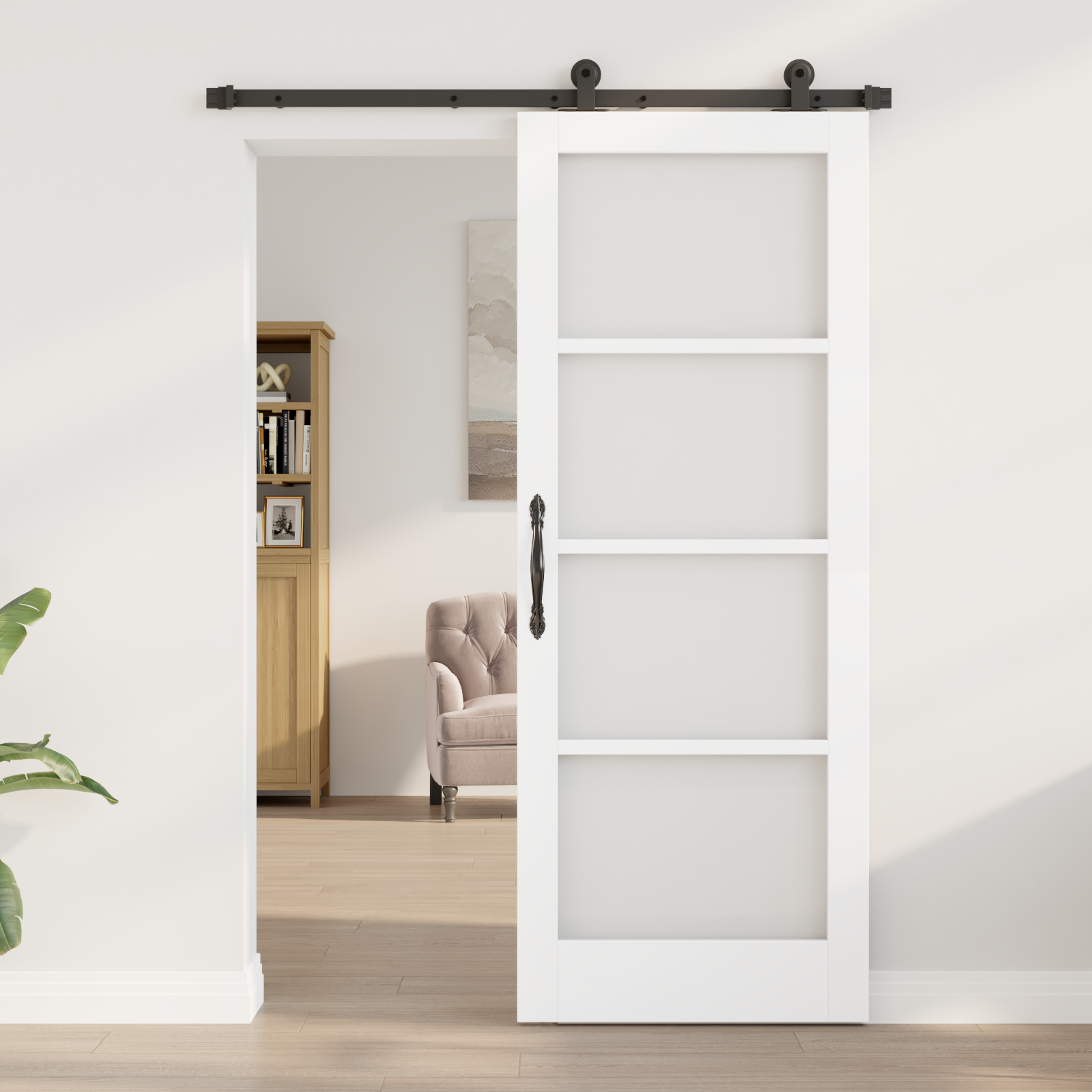 vidaXL Schuifdeur met Hardware Set 'ORKDAL'Wit 78x202 cm