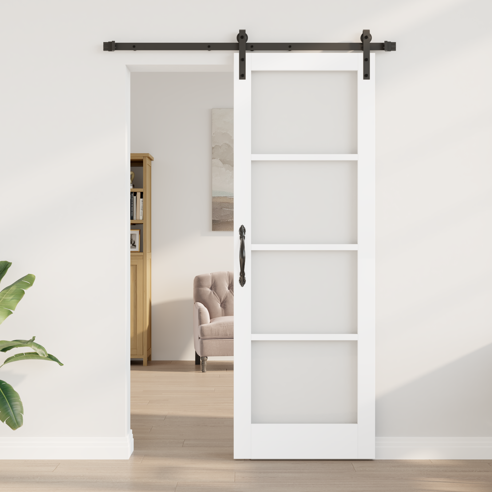 vidaXL Schuifdeur met Hardware Set 'ORKDAL'Wit 73,5x211 cm
