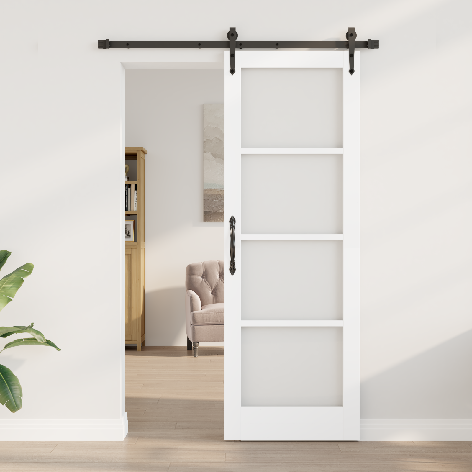 vidaXL Schuifdeur met Hardware Set 'ORKDAL'Wit 73,5x211 cm