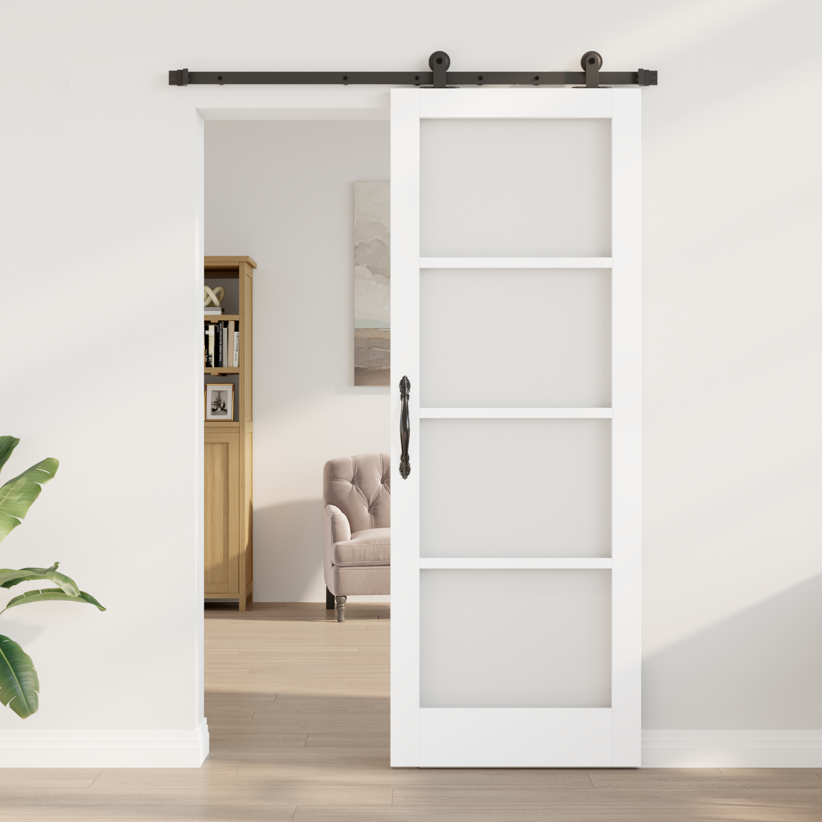 vidaXL Schuifdeur met Hardware Set 'ORKDAL'Wit 78x211 cm