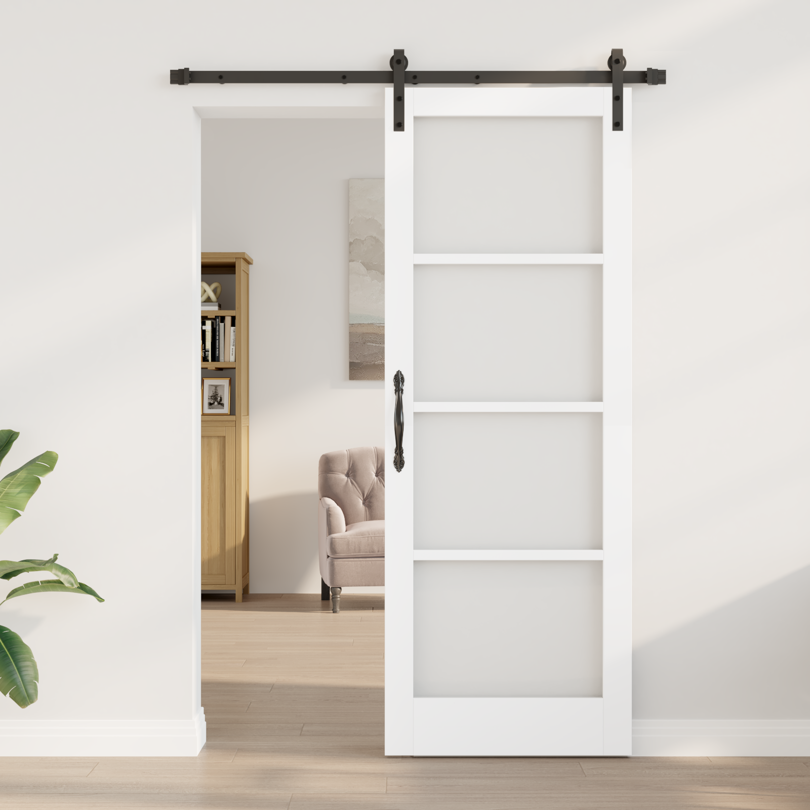 vidaXL Schuifdeur met Hardware Set 'ORKDAL'Wit 78x211 cm