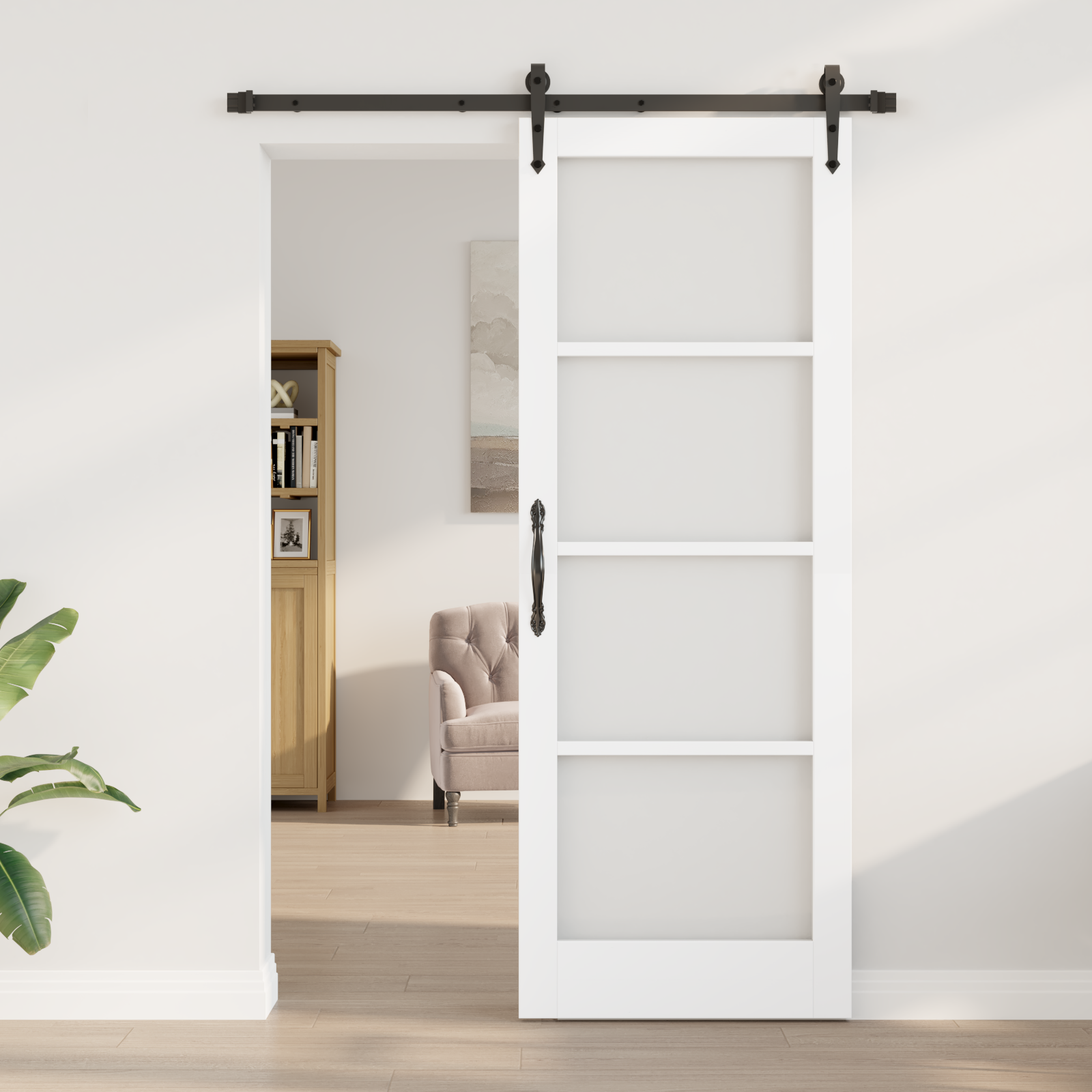 vidaXL Schuifdeur met Hardware Set 'ORKDAL'Wit 78x211 cm