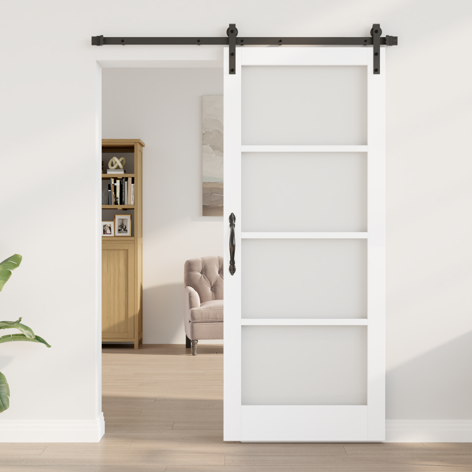 vidaXL Schuifdeur met Bevestigingsset 'ORKDAL'Wit 83x202 cm