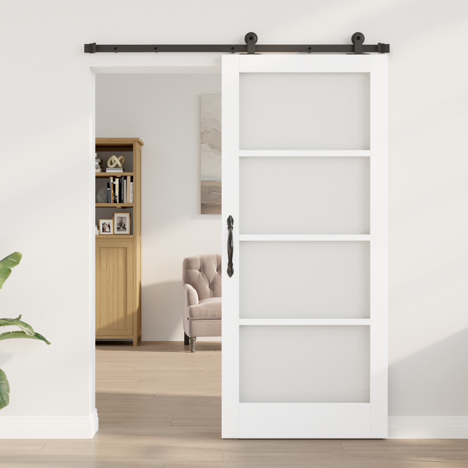 vidaXL Schuifdeur met Hardware Set 'ORKDAL'Wit 86x198.5 cm