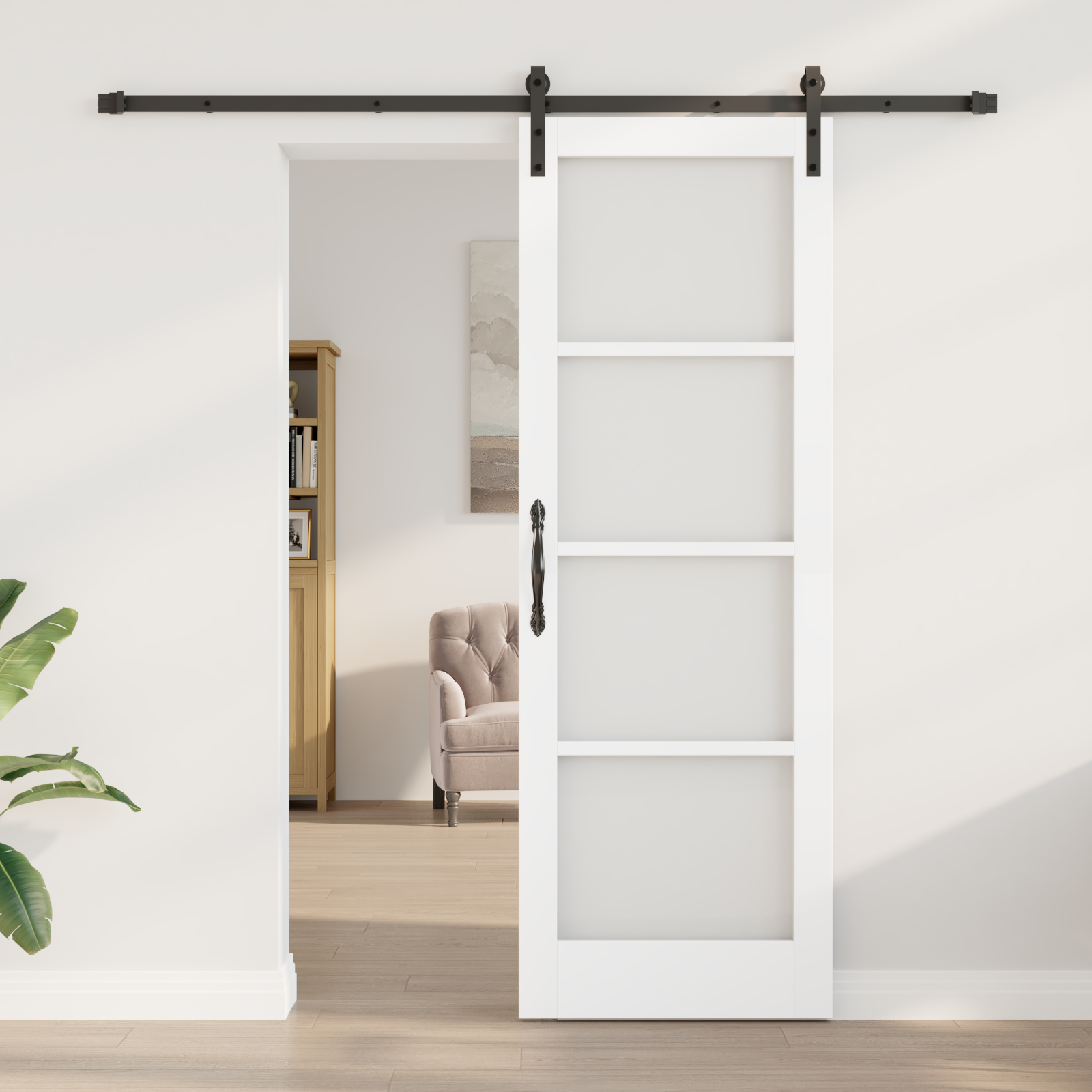 vidaXL Schuifdeur met Hang- en Sluitwerk 'ORKDAL'Wit 73,5x211 cm