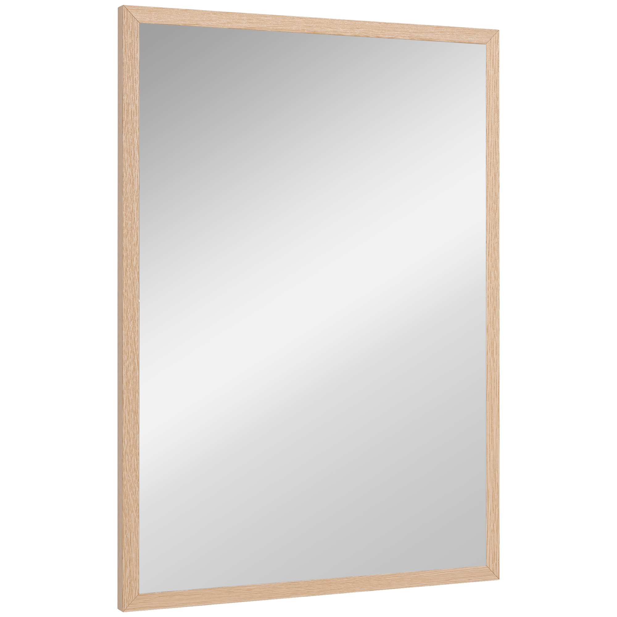 HOMCOM Wandspiegel, 50 x 70 cm, met Houtlook Lijst, Eenvoudige Montage, Incl. Schroeven