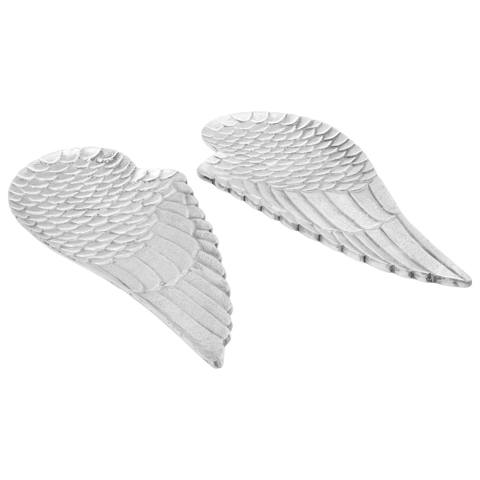 vidaXL Fruitschalen 2 st 40x18x4 cm aluminium zilverkleurig