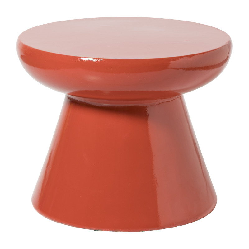 Xenos Bijzettafel conisch - rood - ø50x40 cm