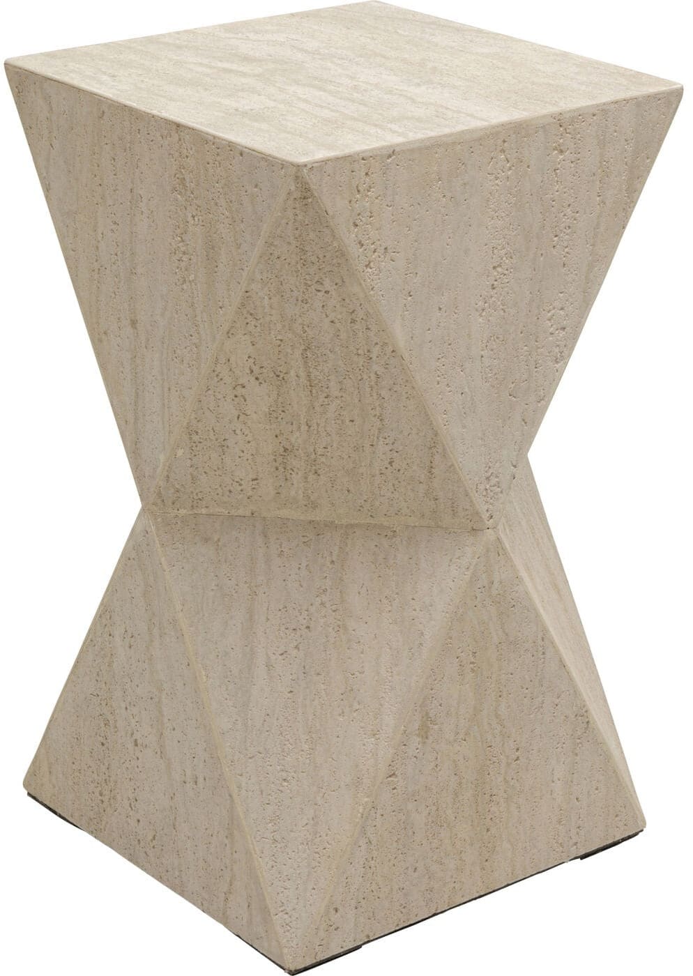 Bijzettafel Luxury Triangle Travertine 54cm