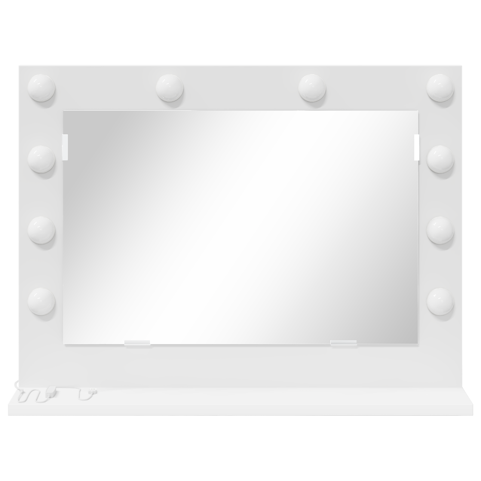 vidaXL Badkamerspiegel met LED Verlichting Wit 60x45x18 cm