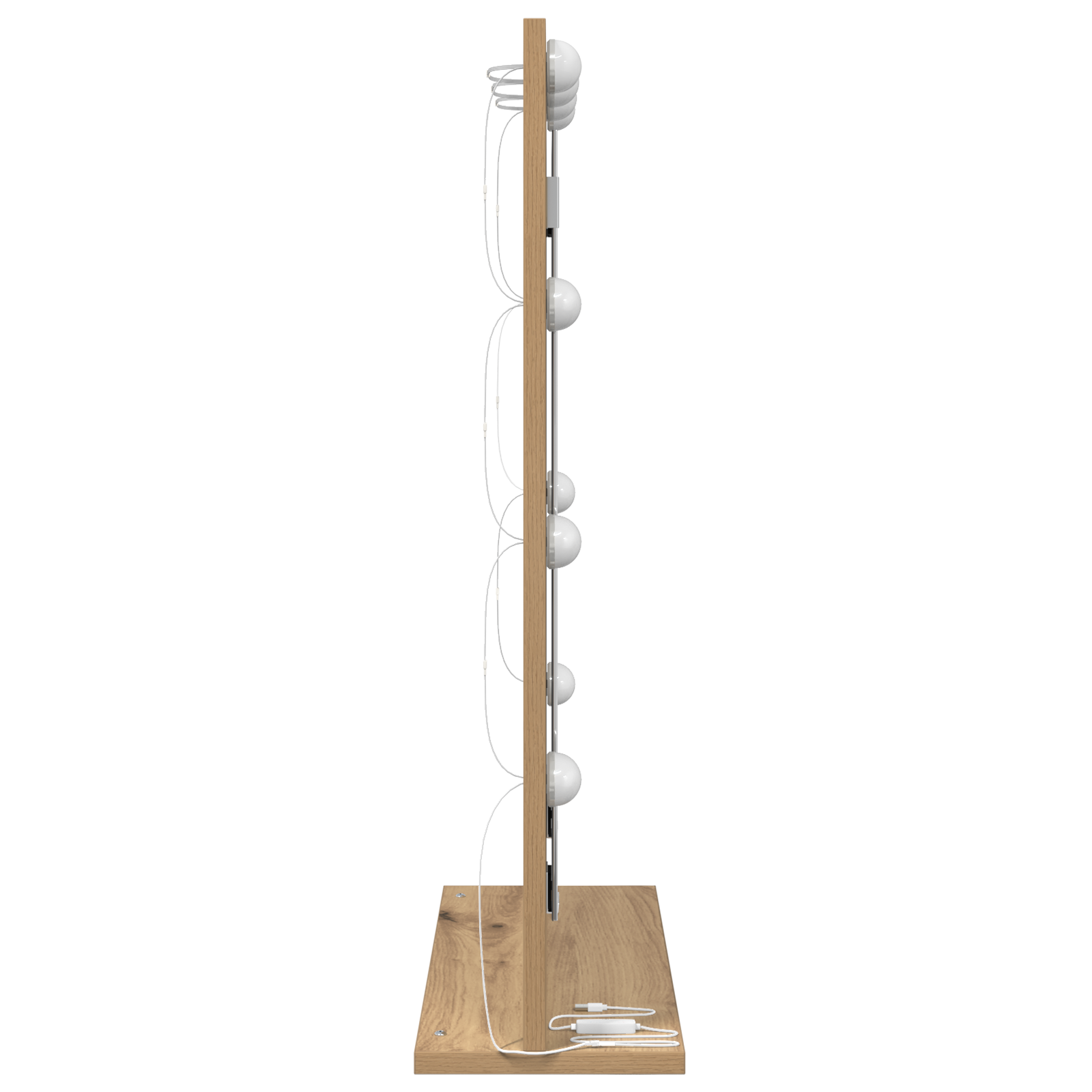 vidaXL Spiegel met LED-verlichting Artisan Eiken 50x18x70 cm