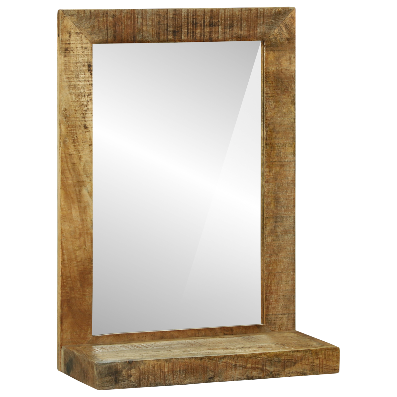 vidaXL Badkamerspiegel 50x22x70 cm Massief Ruw Mango Hout