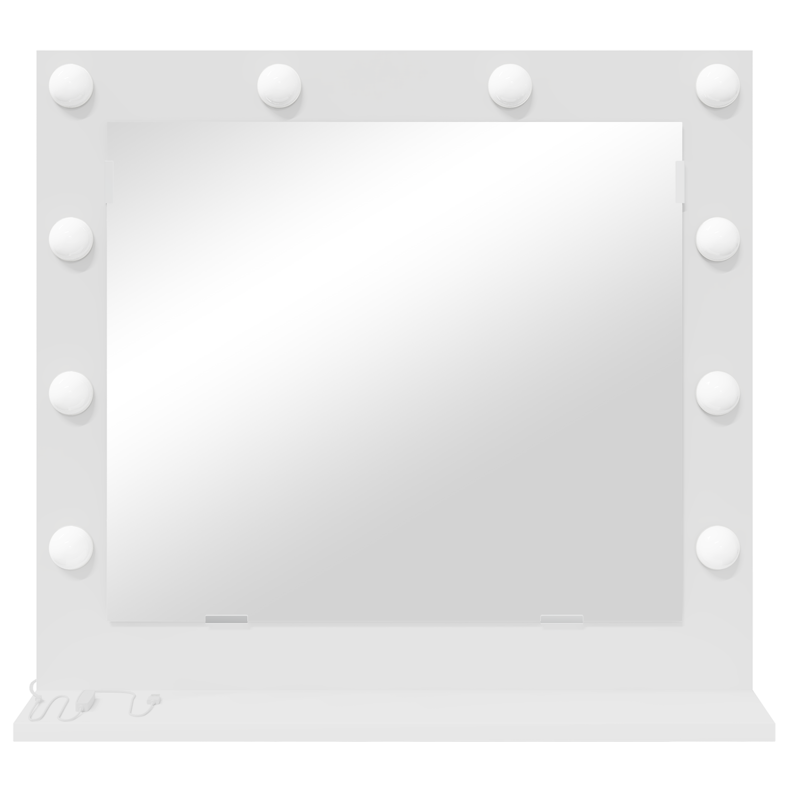 vidaXL Wasbakspiegel met LED Verlichting Wit 60x55x18 cm