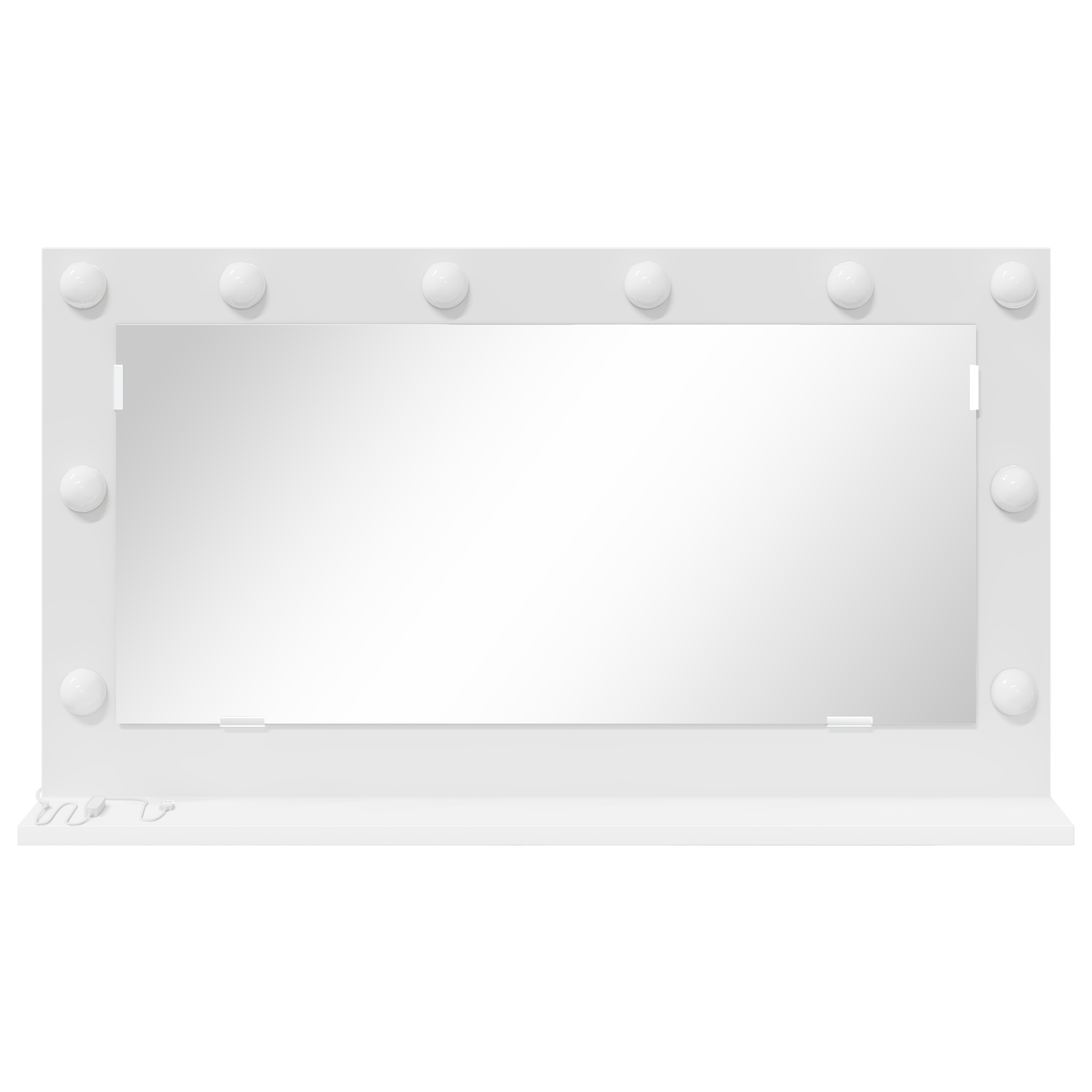 vidaXL Make-upspiegel met LED-verlichting Wit 80x45x18 cm