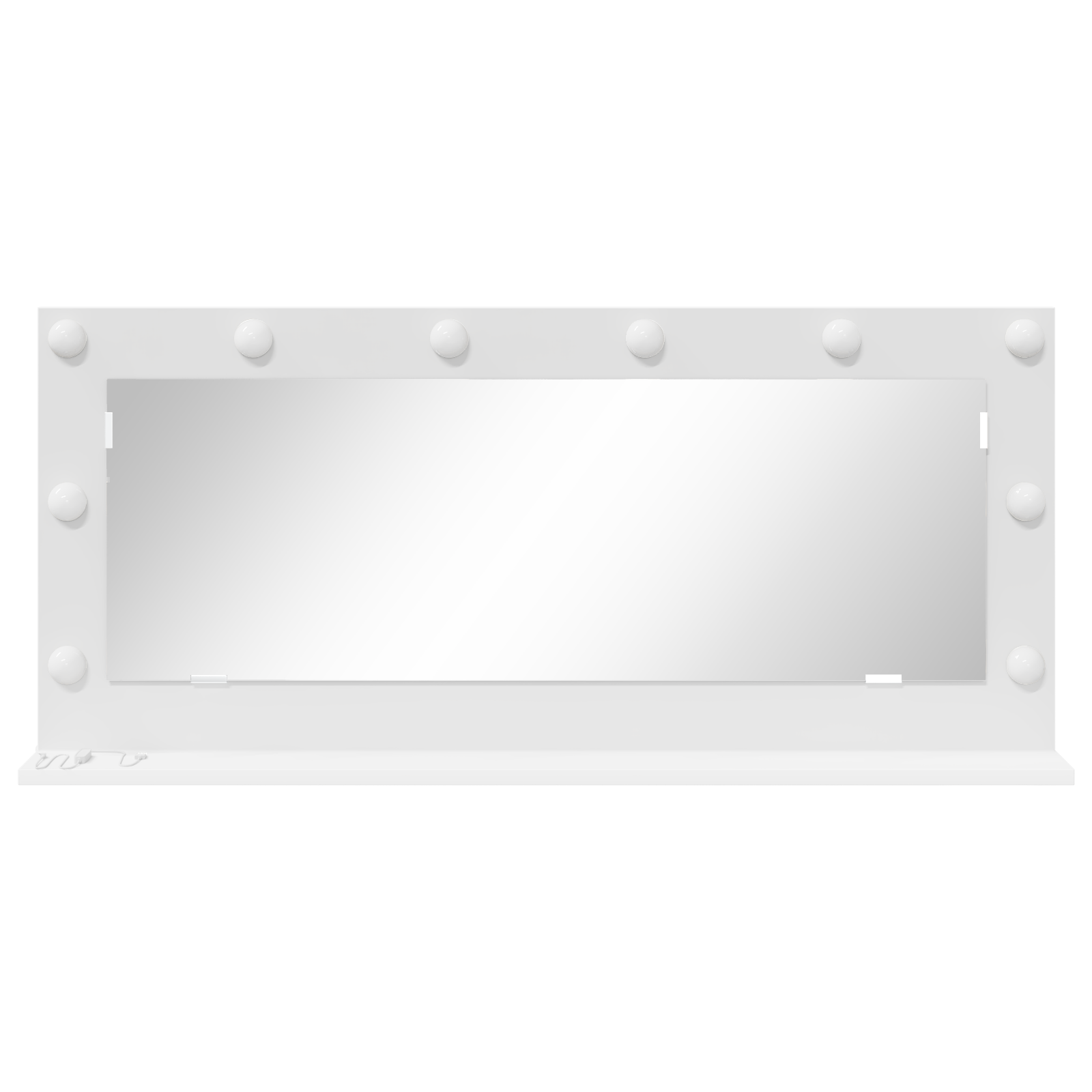 vidaXL Make-up Spiegel met LED Verlichting Wit 100x45x18 cm