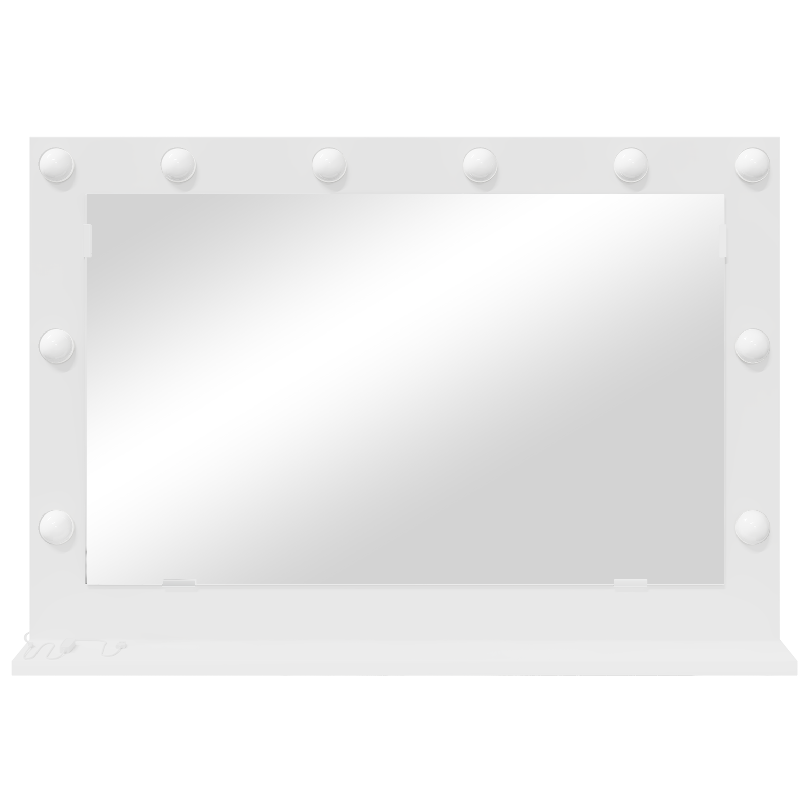 vidaXL Make-up Spiegel met LED Verlichting Wit 80x55x18 cm
