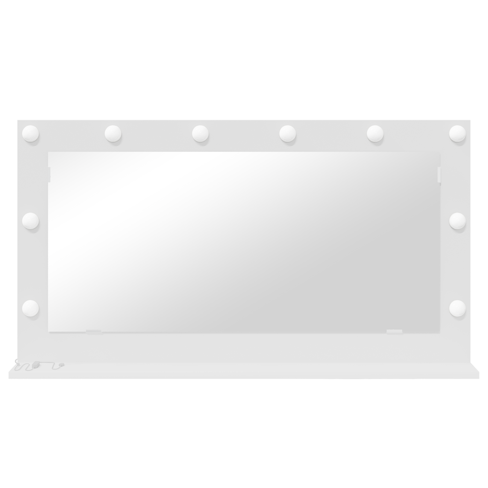 vidaXL Make-up Spiegel met LED Lichten - Wit 100x55x18 cm