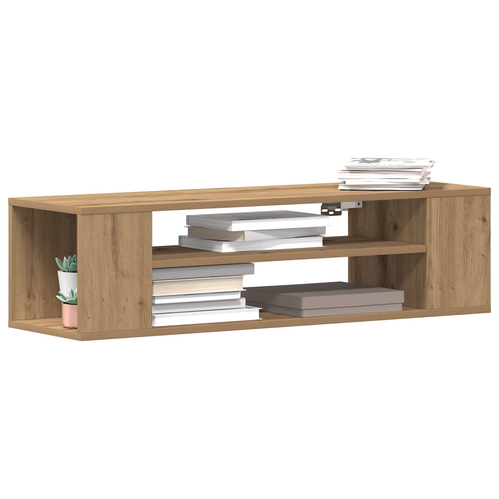 vidaXL Wandtv-kast Artisan Eiken 100x30x26,5 cm Gebrand Hout