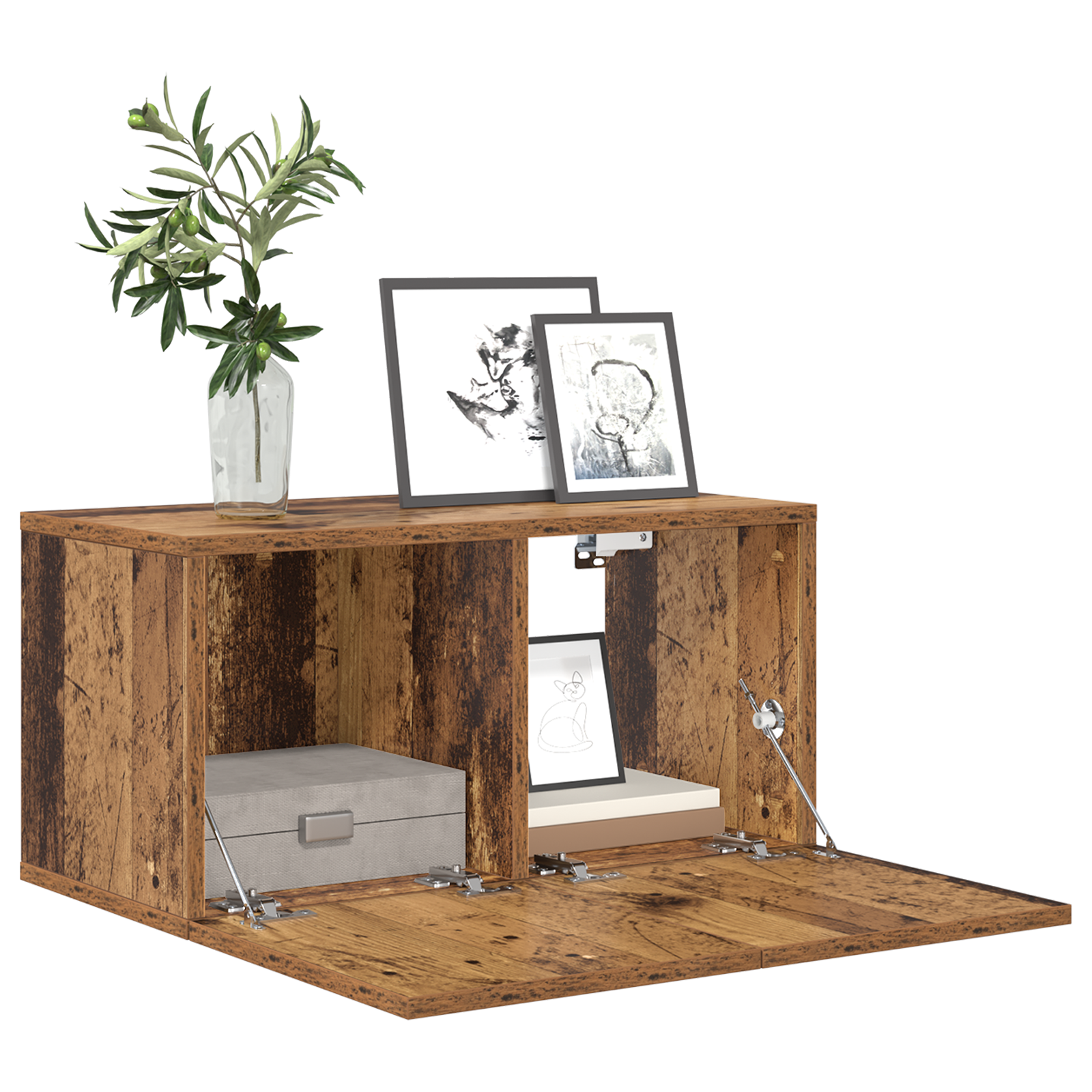 vidaXL TV Kast Oude Hout Spaanplaat Medium TV Kast Rechthoekig