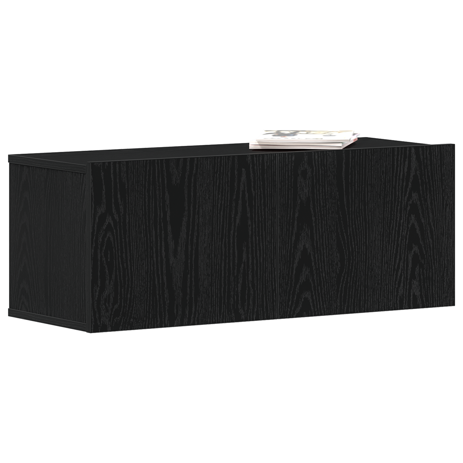 vidaXL Zwarte Eiken TV-meubel 80x30x30 cm Gemaakt van Engineered Wood