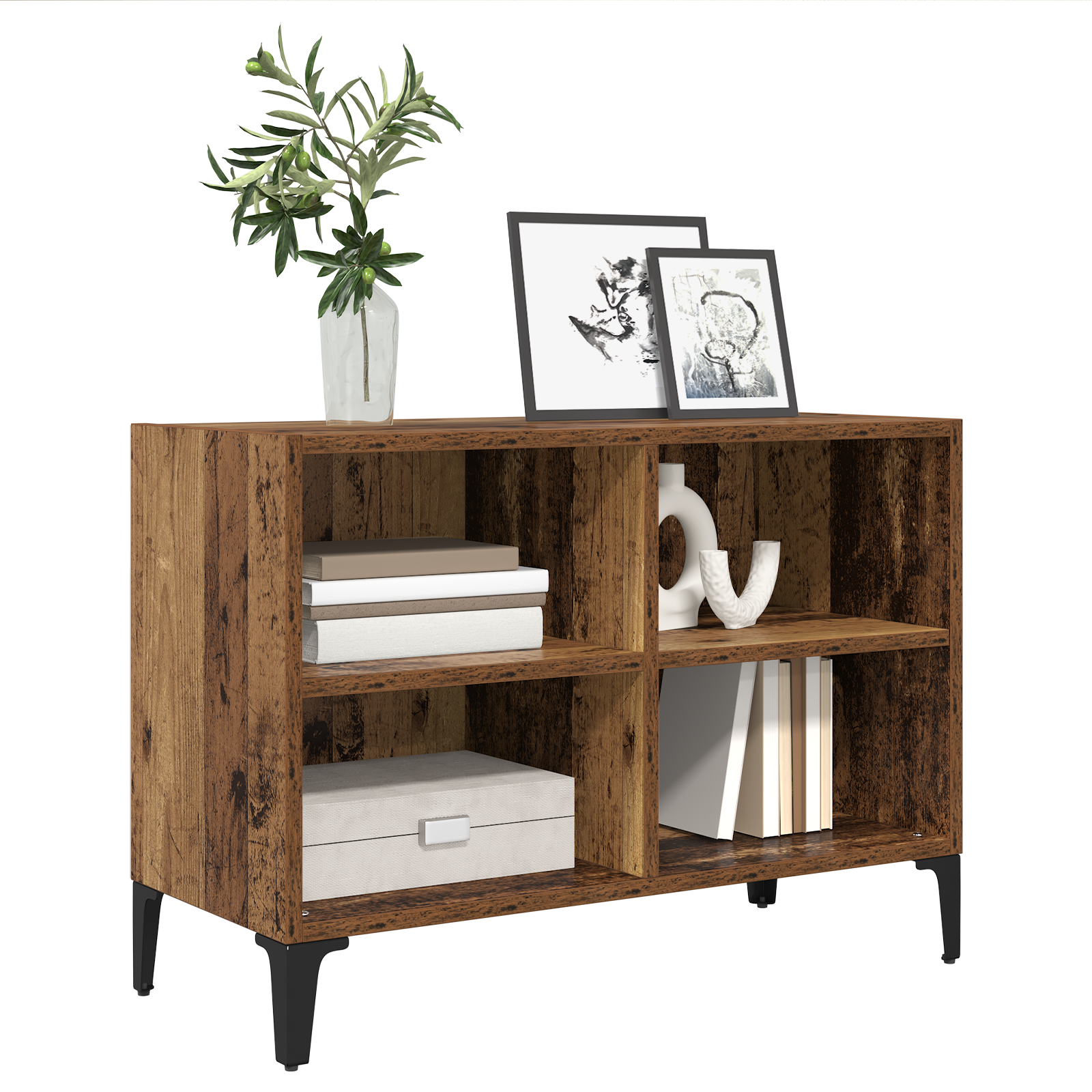 vidaXL Rustieke Entertainment Unit Oude Hout Spaanplaat Medium Opslag