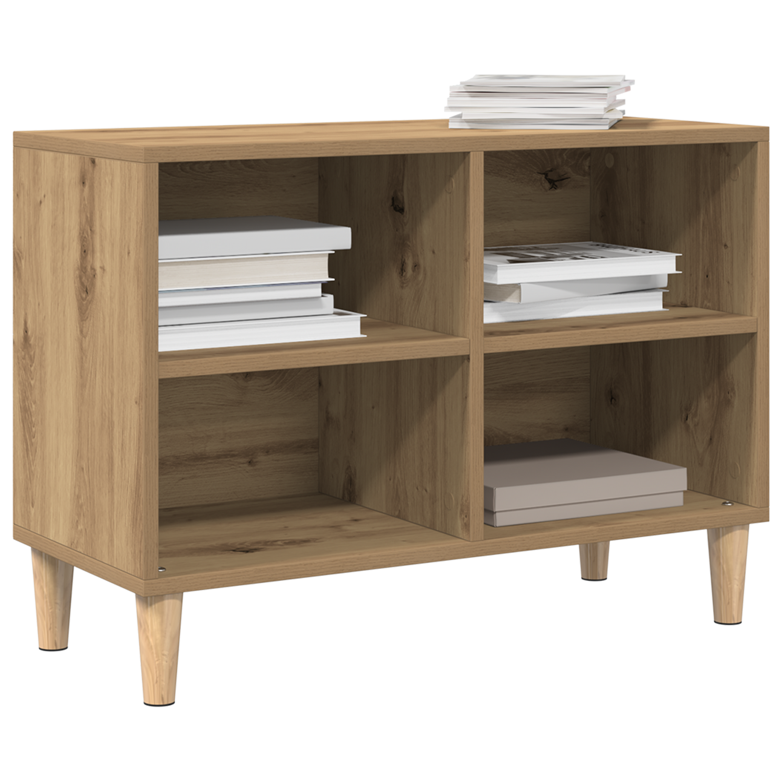 vidaXL Tv-meubel 69,5x30x50 cm bewerkt hout artisanaal eiken
