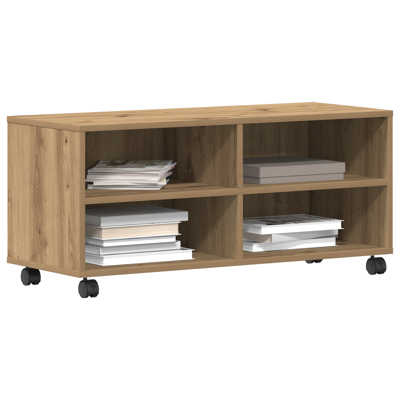vidaXL Tv-meubel 90x35x35 cm bewerkt hout artisanaal eiken